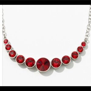 Touchstone Crystal Spot On Necklace, Scarlet